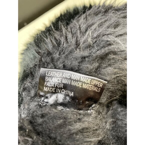 Khombu Women's Black Suede Rubber Fur Arctic Snow boots Shoes Size 10 SKU 6051 - Picture 7 of 8